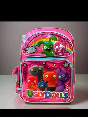Pink Kids Backpack with Characters